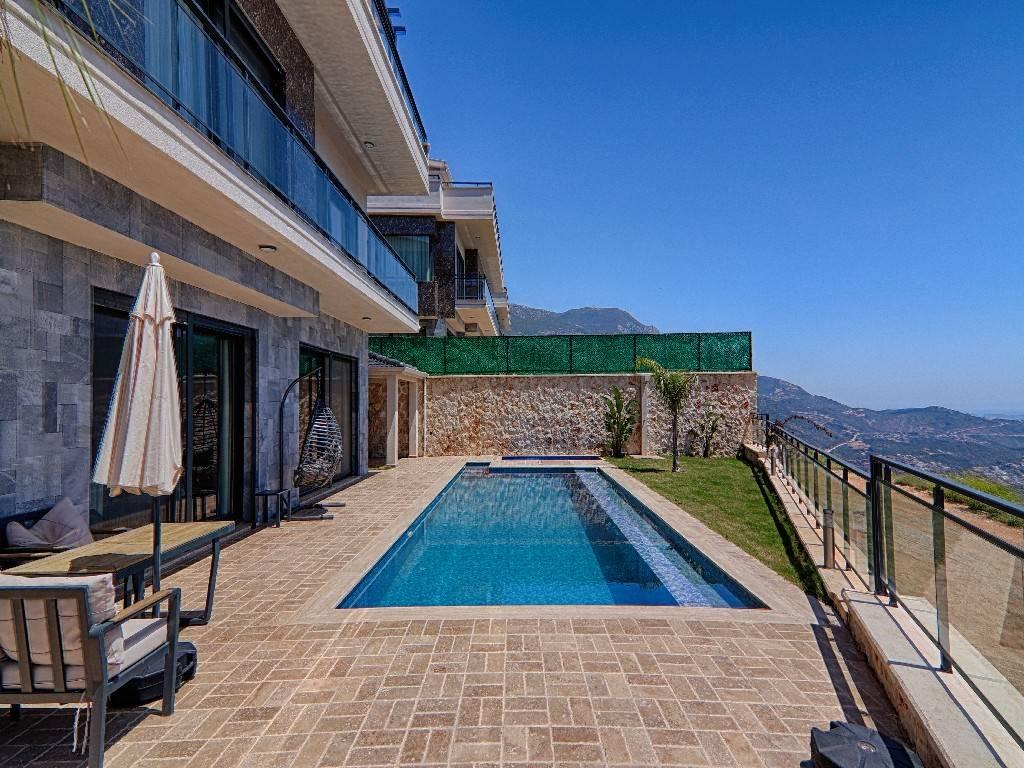 Kaş Kalkan'da Doğa ve Deniz Manzaralı, Özel Havuzlu, Modern Villa-35291