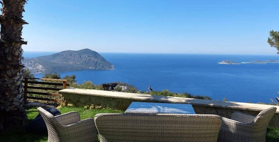 Kaş Kalkan'da Enfes Deniz Manzaralı, Özel Havuzlu, 6 Kişilik Villa -40019