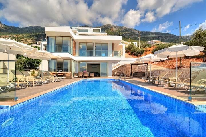 Kaş Kalkan'da Enfes Deniz Manzaralı, Özel Havuzlu, Lüks Villa-43871