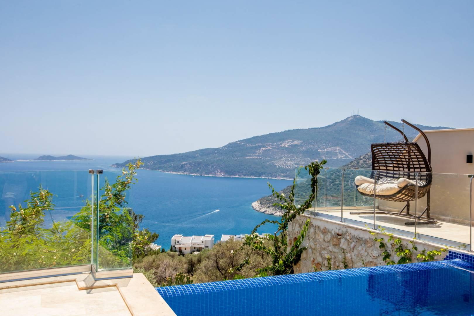Kaş Kalkan'da İhtişamlı Deniz Manzaralı, Özel Havuzlu, Lüks Villa-41216
