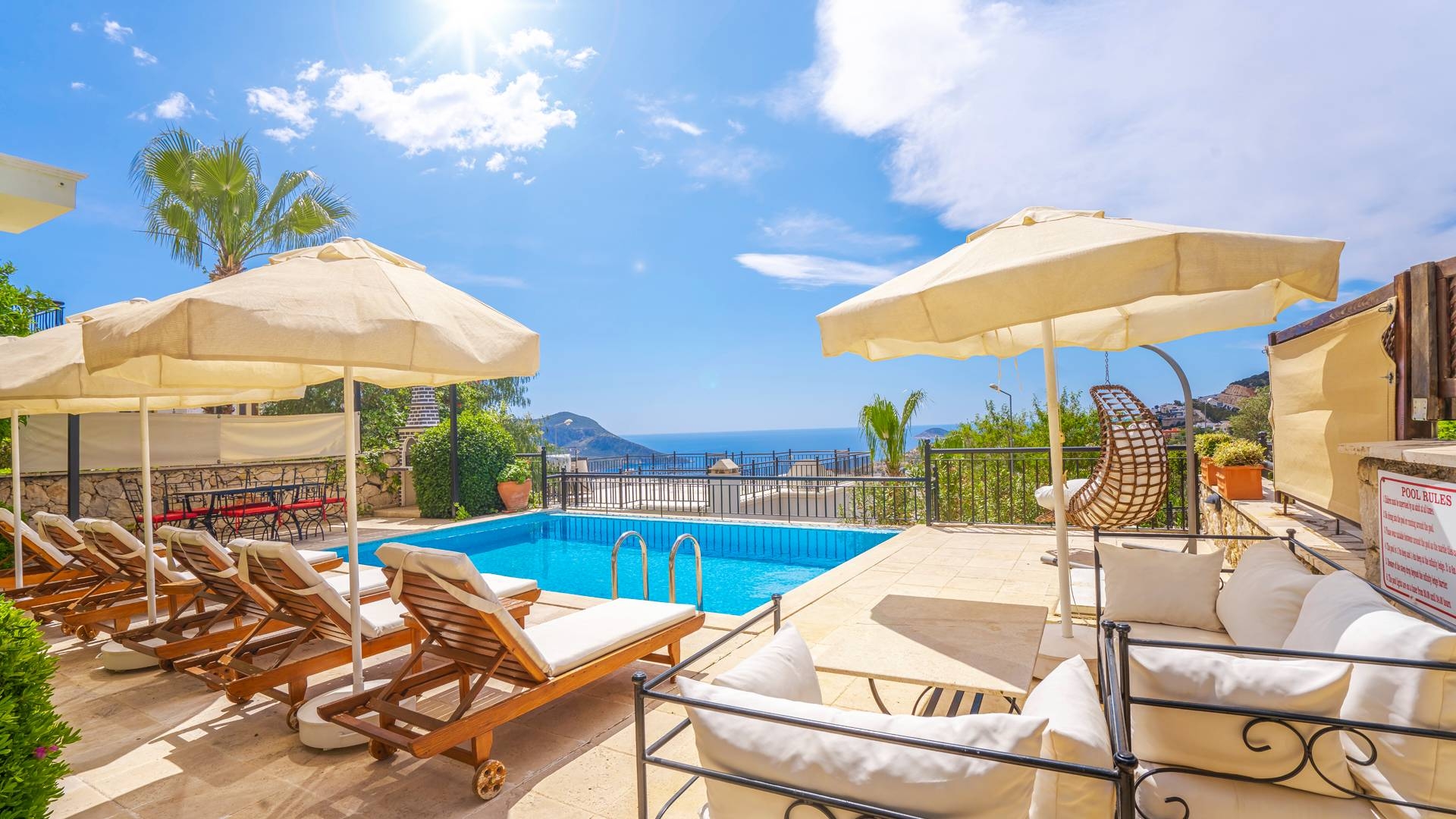 Kaş Kalkan'da Benzersiz Deniz Manzaralı, Özel Havuzlu, 6 Kişilik Villa