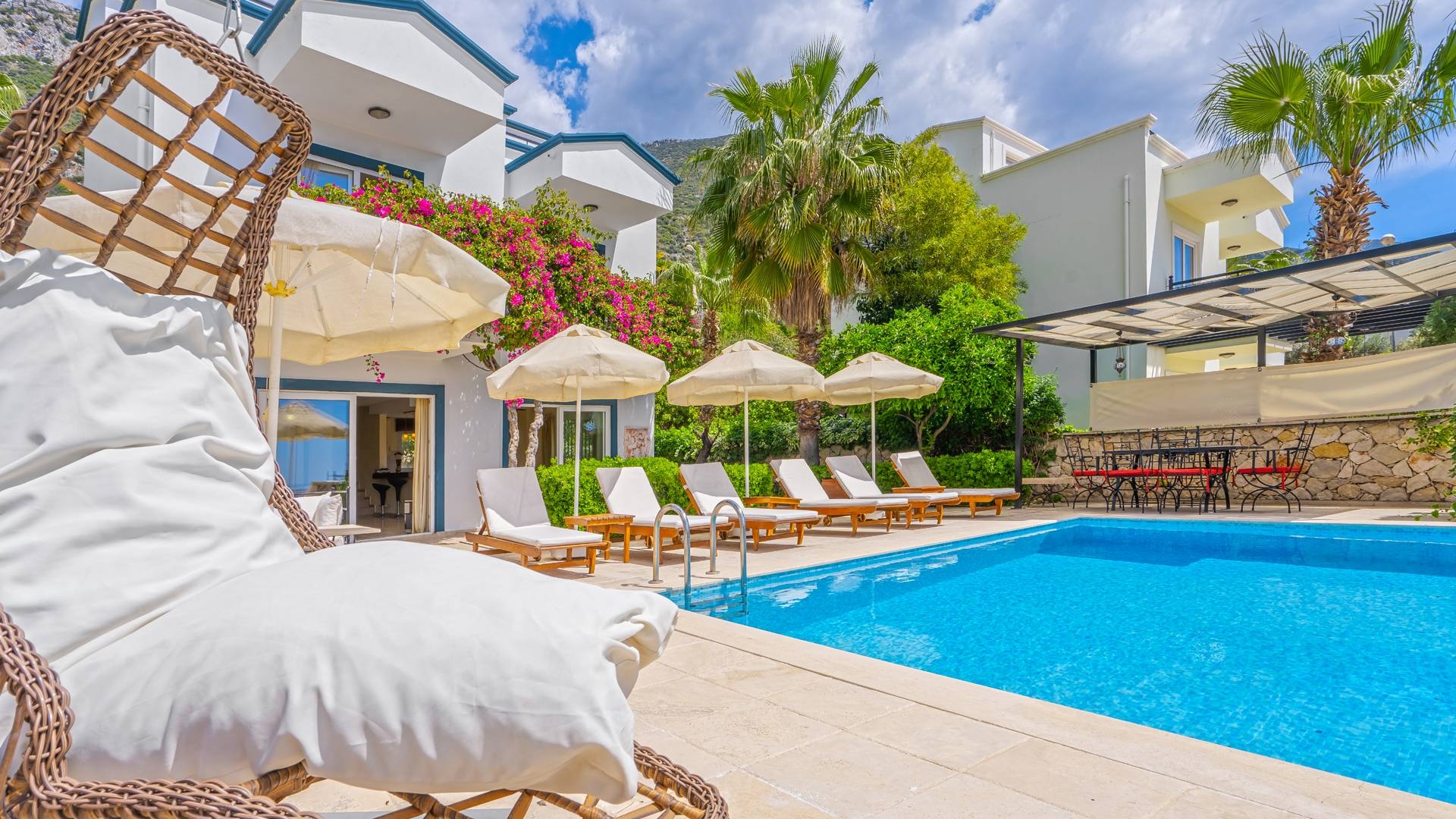 Kaş Kalkan'da Benzersiz Deniz Manzaralı, Özel Havuzlu, 6 Kişilik Villa