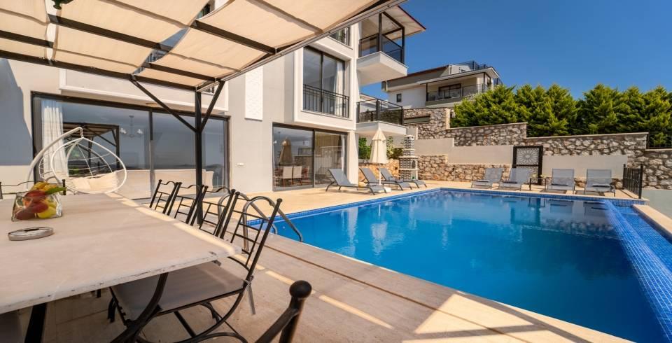 Kaş Kalkan'da Muhteşem Deniz Manzaralı, Özel Havuzlu, Lüks Villa-40111