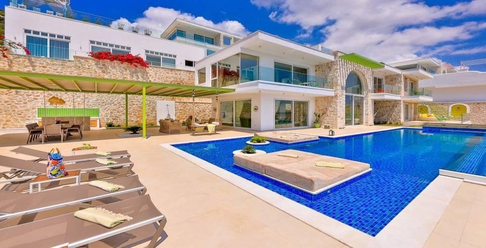 Kaş Kalkan'da Göz Alıcı Manzaralı, Özel Havuzlu, Lüks Villa-43389