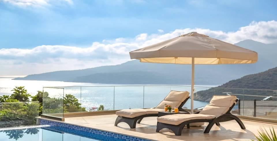 Kaş Kalkan'da Büyüleyici Deniz Manzaralı, Özel Havuzlu, Estetik Villa-40486