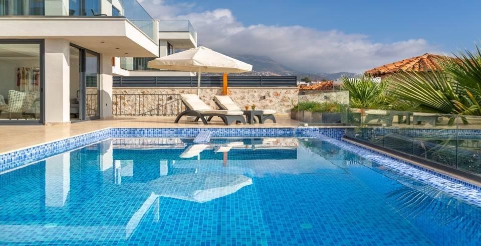 Kaş Kalkan'da Büyüleyici Deniz Manzaralı, Özel Havuzlu, Estetik Villa-40486