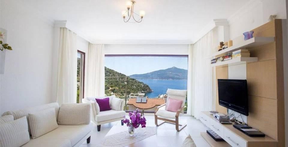 Kaş Kalkan'da Göz Alıcı Deniz Manzaralı, Özel Havuzlu, 3+1 Villa-41637