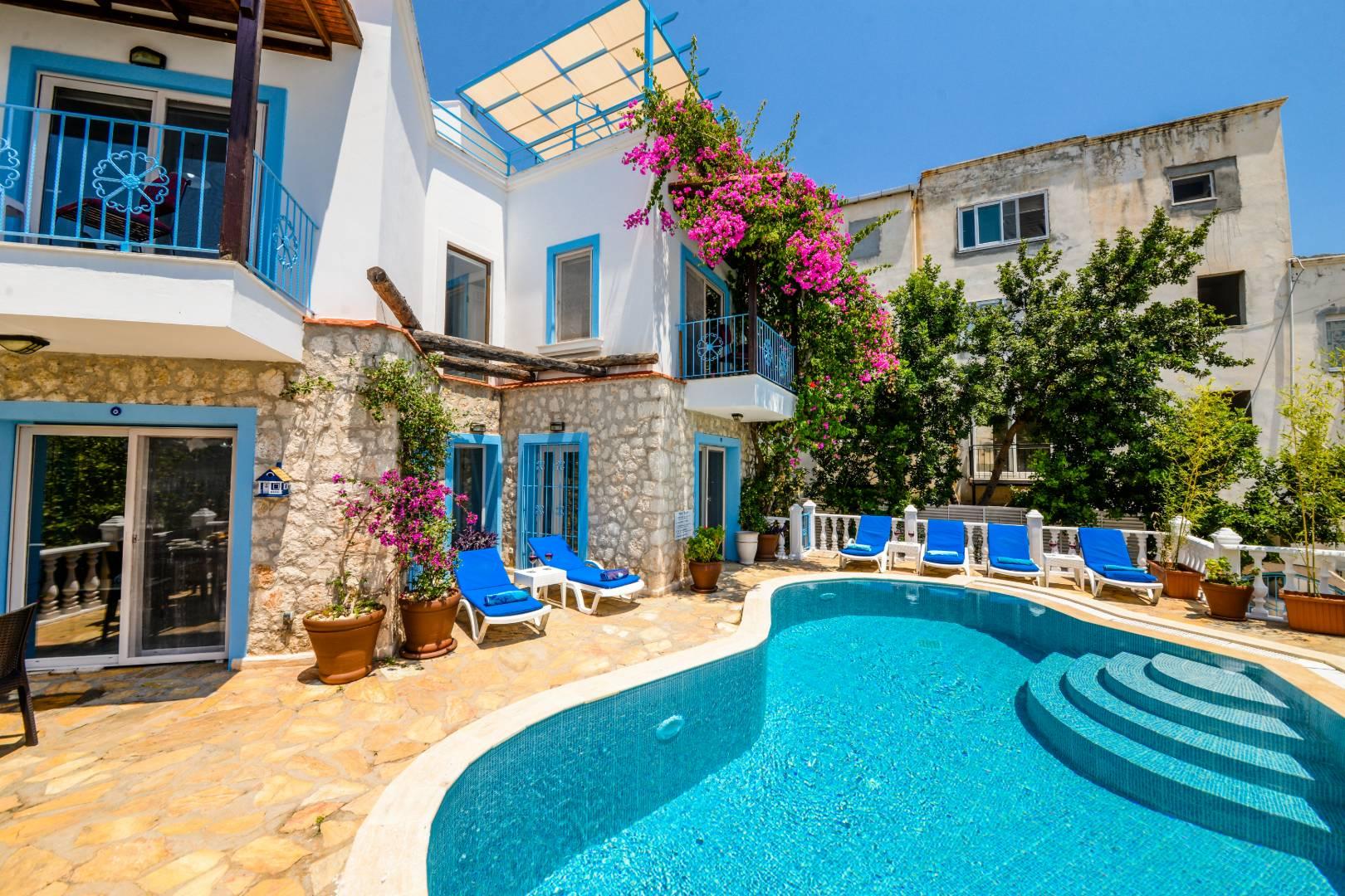 Kaş Kalkan'da Muhteşem Deniz Manzaralı, Özel Havuzlu, 4+1 Villa-41177