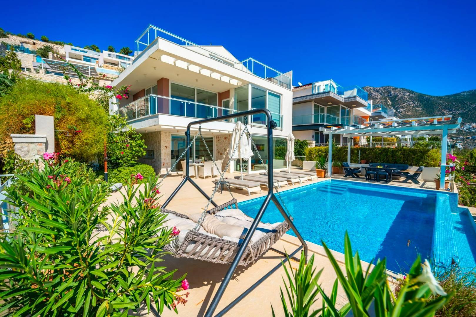 Kaş Kalkan'da Muhteşem Deniz Manzaralı, Özel Havuzlu, Ferah Villa-41511