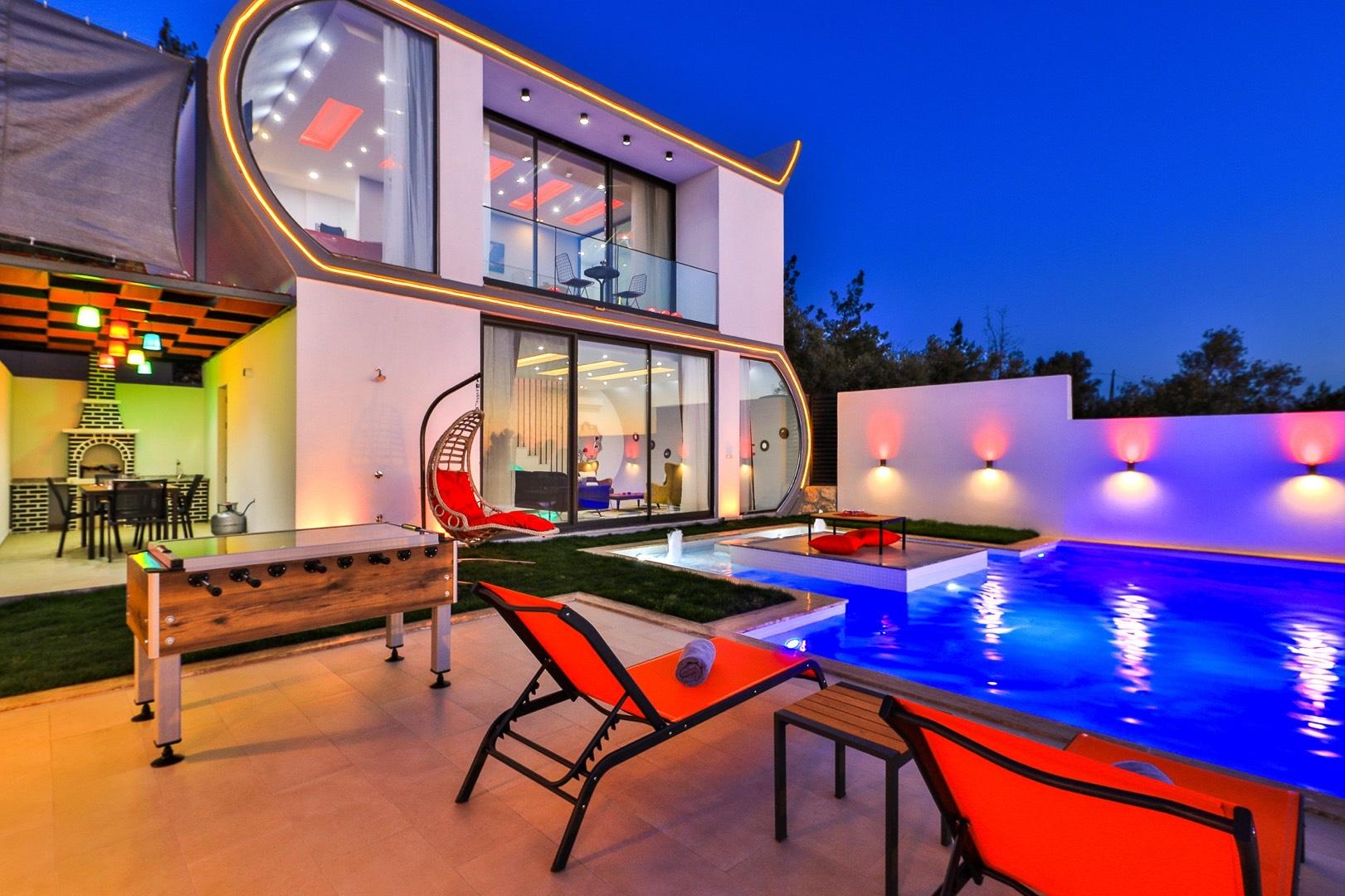 Kaş Kalkan'da Özel Havuzlu, Balayı Konseptli, Kiralık Villa-28384