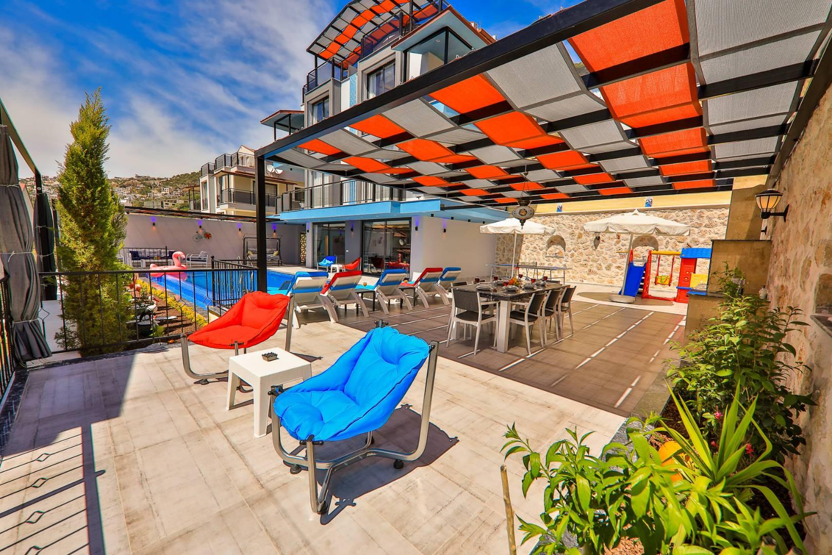 Kaş Kalkan'da Panoramik Deniz Manzaralı, Özel Havuzlu, Modern Villa-42109