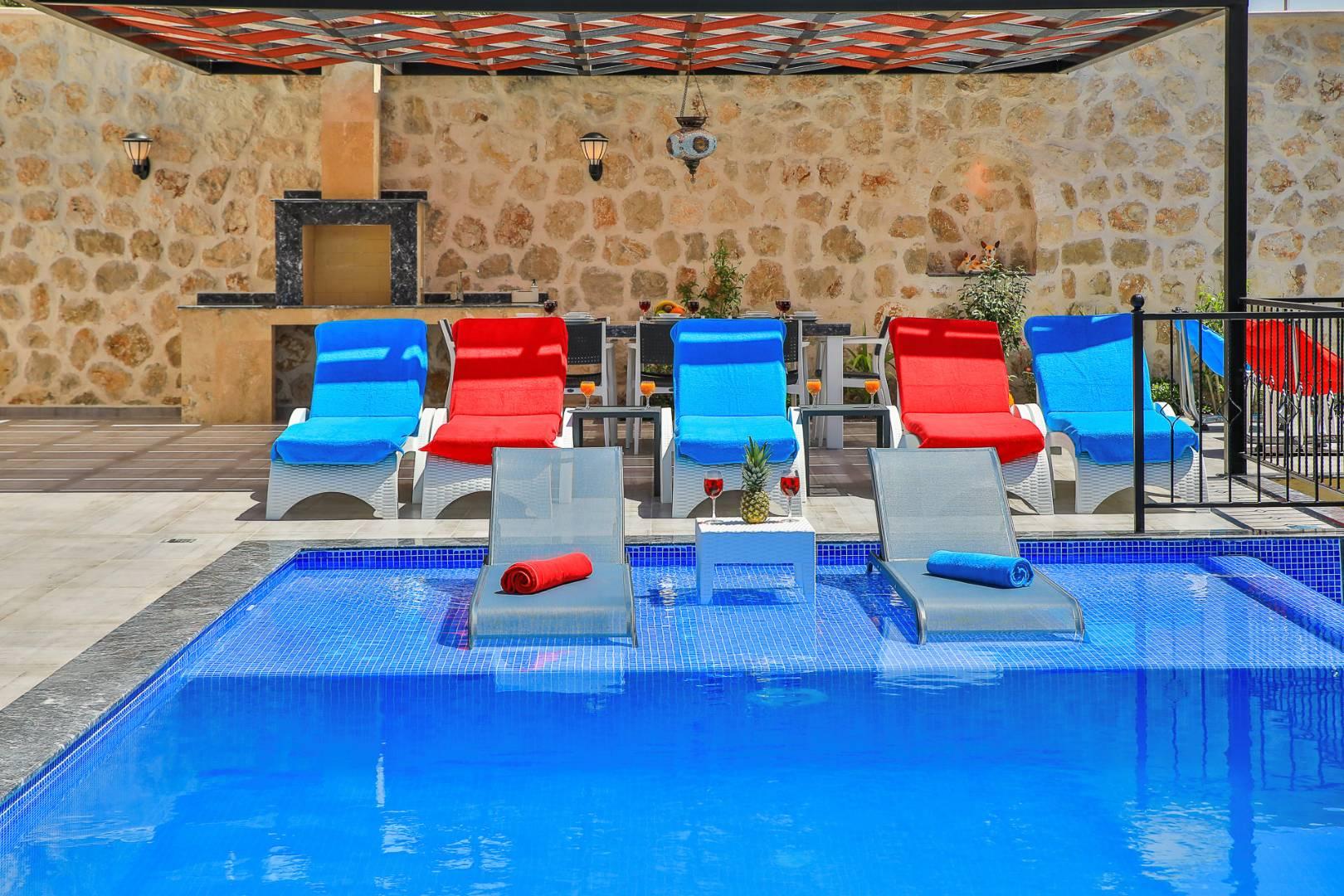 Kaş Kalkan'da Panoramik Deniz Manzaralı, Özel Havuzlu, Modern Villa-42109