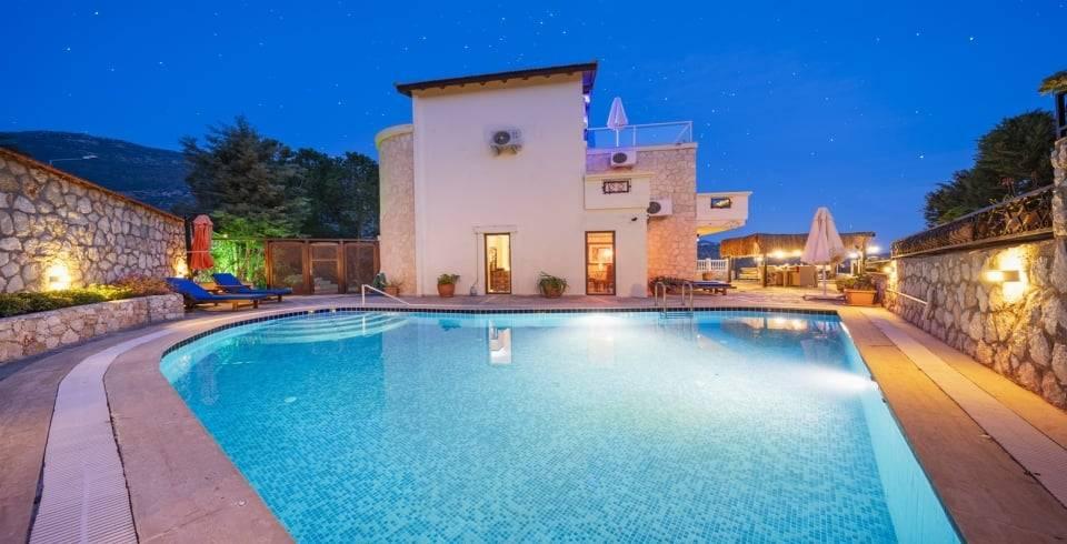 Kaş Kalkan'da Sonsuz Doğa Manzaralı, Özel Havuzlu, Estetik Villa-39851