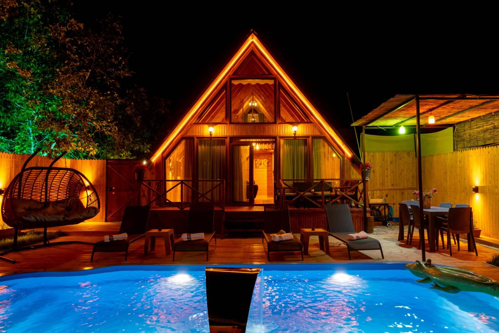 Kaş Sarıbelen'de Muhteşem Doğada, Özel Havuzlu, Lüks Bungalov-43215