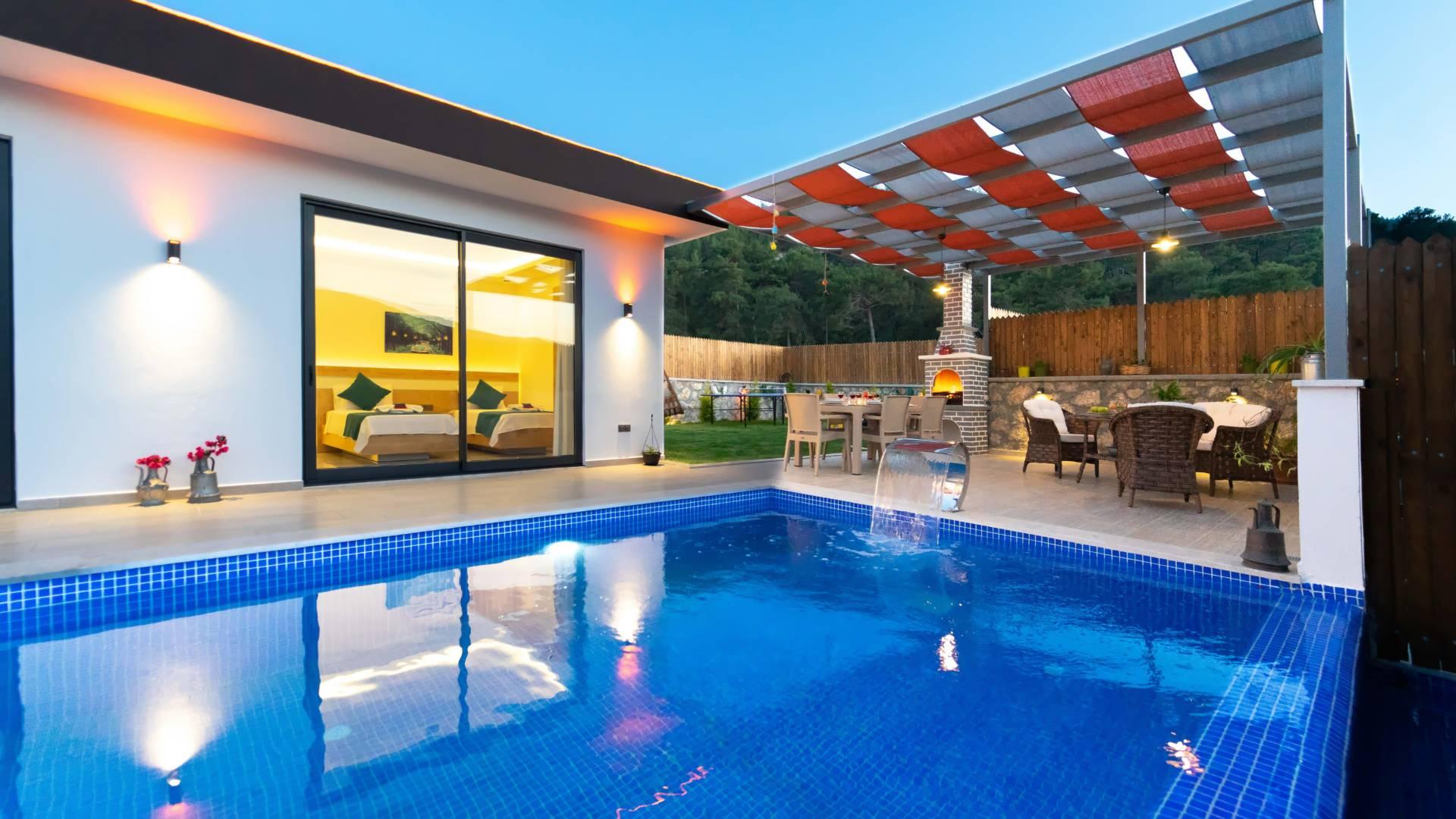 Kaş Sarıbelen'de Çekirdek Ailelere Uygun, Özel Havuzlu, 2+1 Villa-43498