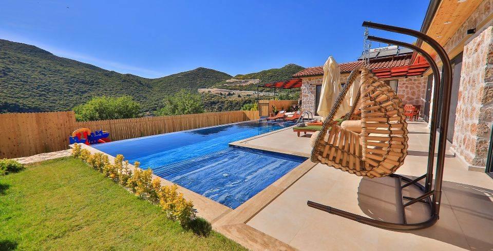 Kaş Sarıbelen'de Geniş Bahçeli, Özel Havuzlu, Modern Villa-40446