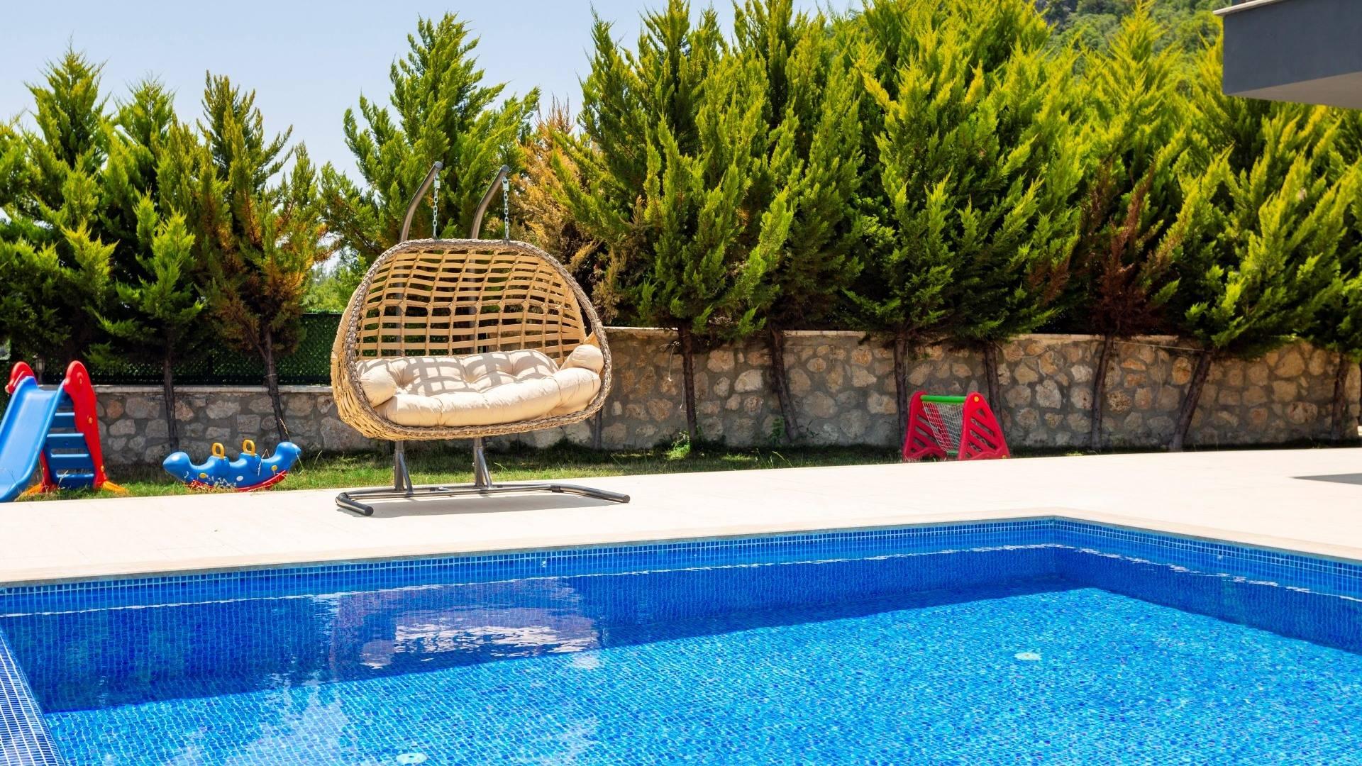 Kaş Sarıbelen'de Orman Manzaralı, Özel Havuzlu, 6 Kişilik Villa-40971