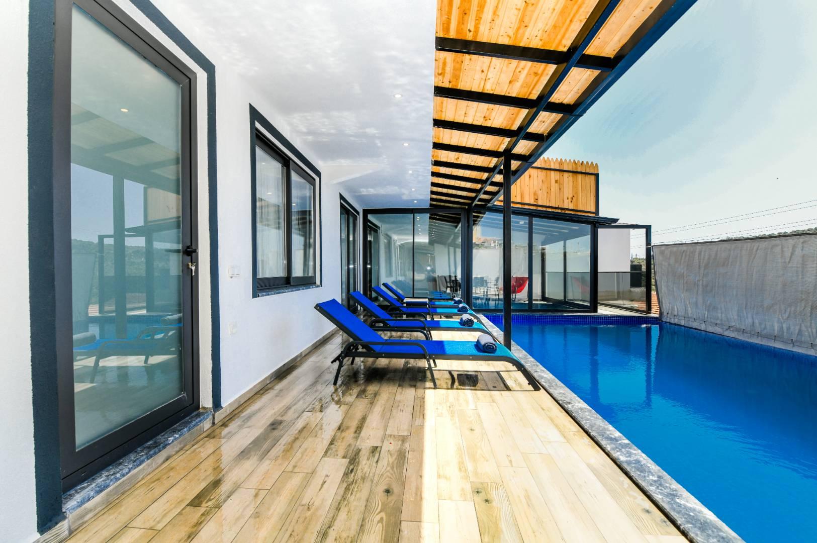 Kaş Bezirgan'da Doğa İle İç İçe, Isıtmalı Havuzlu, 4 Kişilik Villa-41689