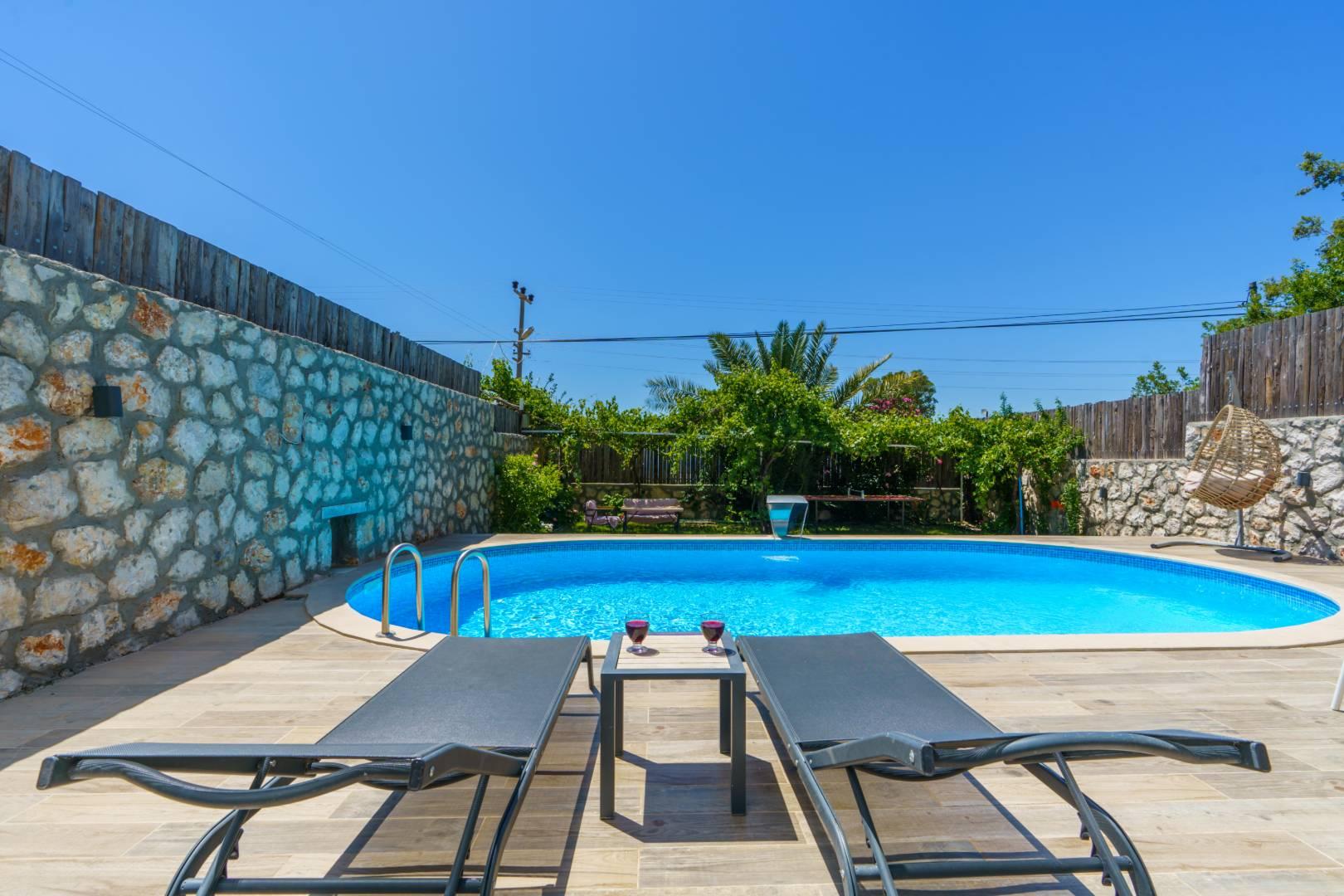 Kaş Üzümlü'de Doğa İçerisinde, Özel Havuzlu, Balayı Villası-43855