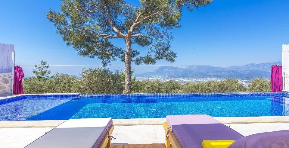 Kaş Üzümlü'de Nezih Konumda, Özel Havuzlu, Kiralık Balayı Villası-40383
