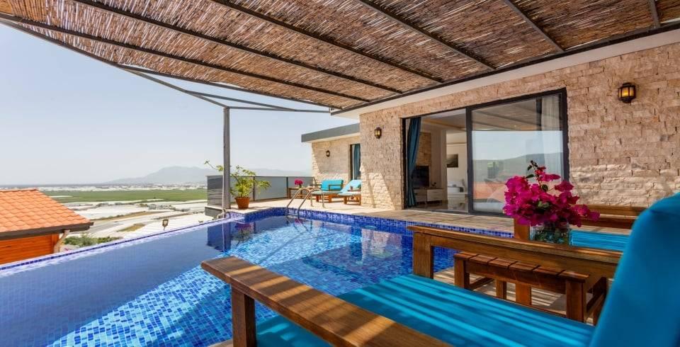 Kaş Yeşilköy'de Sakin Konumda, Özel Havuzlu, Jakuzili Villa-40089