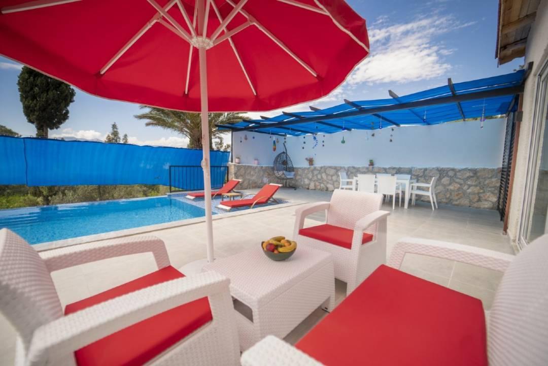 Kaş Yeşilköy'de Sessiz Konumda, Özel Havuzlu, Balayı Villası-43583