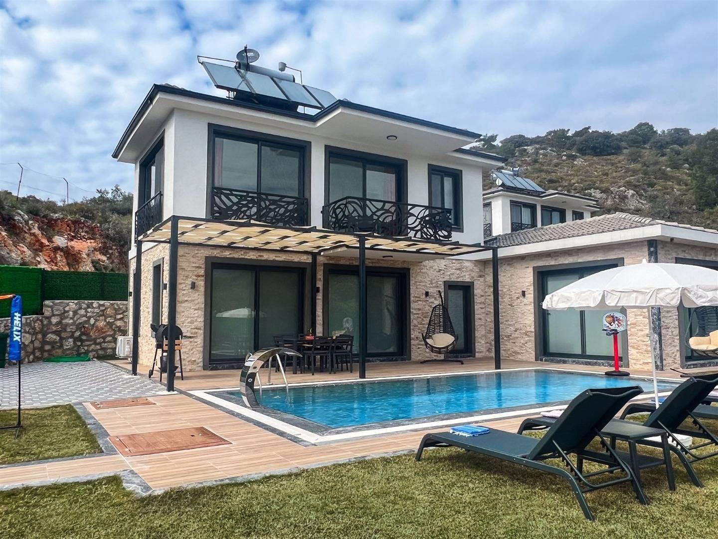 Fethiye Kayaköy'de Deniz Manzaralı, Özel Havuzlu, Konforlu Villa-42013
