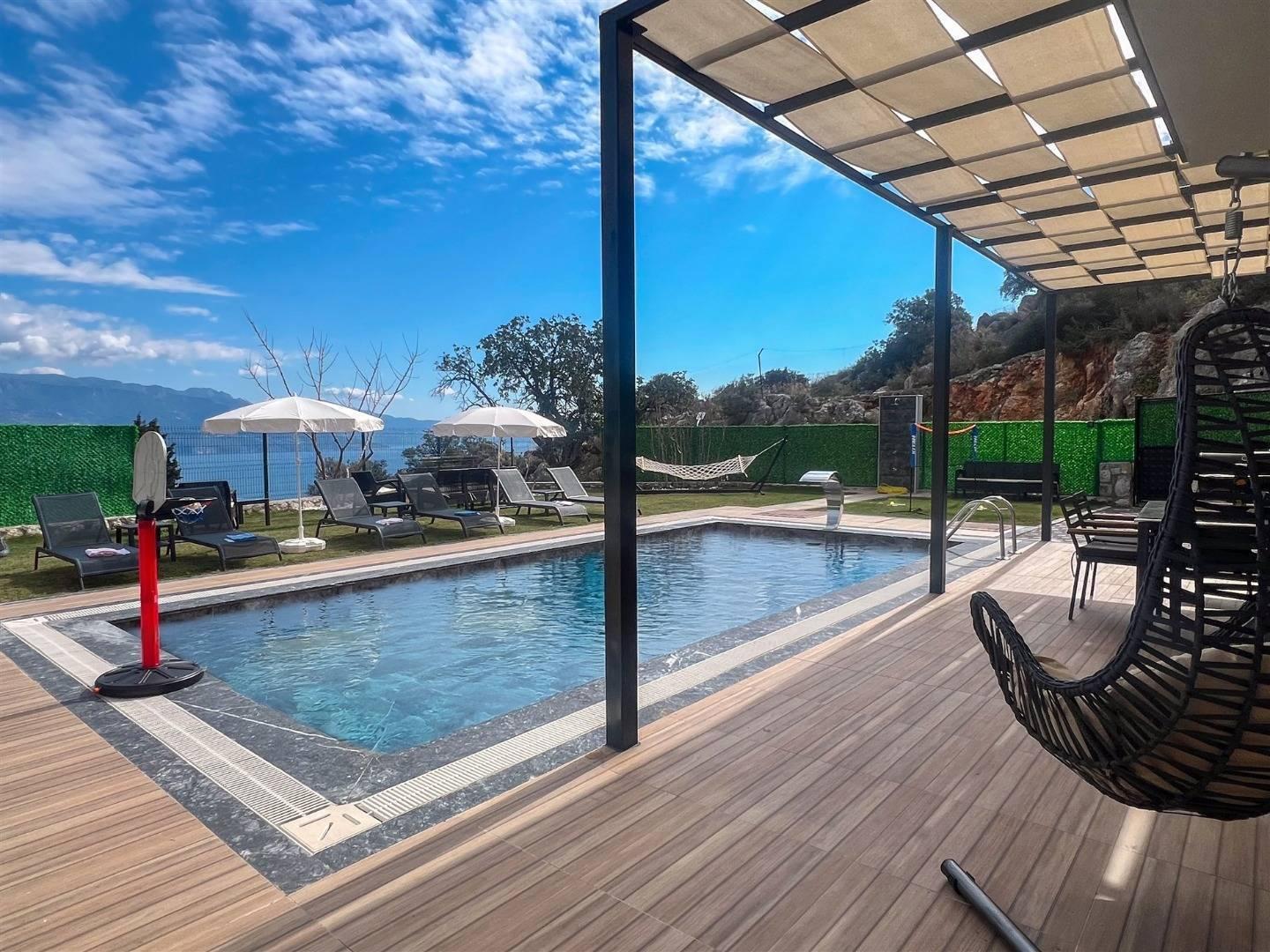 Fethiye Kayaköy'de Deniz Manzaralı, Özel Havuzlu, Konforlu Villa-42013