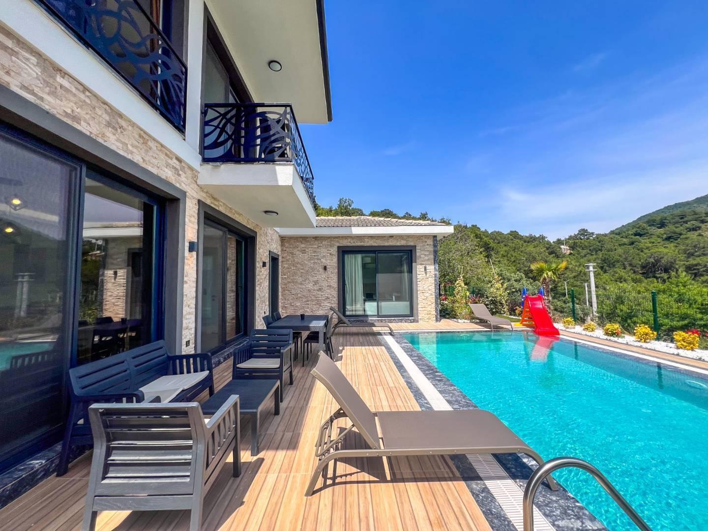 Fethiye Kayaköy'de Huzurlu Doğada, Özel Havuzlu, Modern Villa-42635