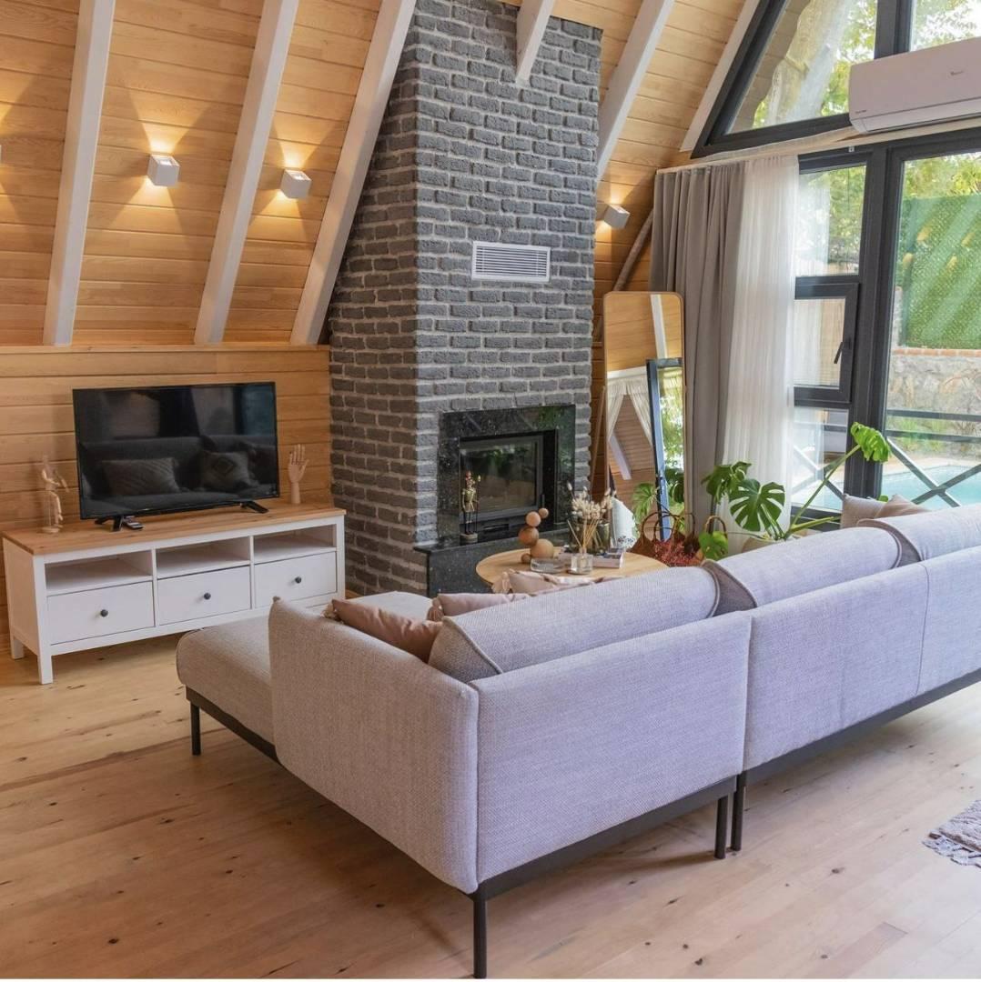 Sapanca Kırkpınar'da Sakin Konumda, Isıtmalı Havuzlu, Modern Bungalov-39596