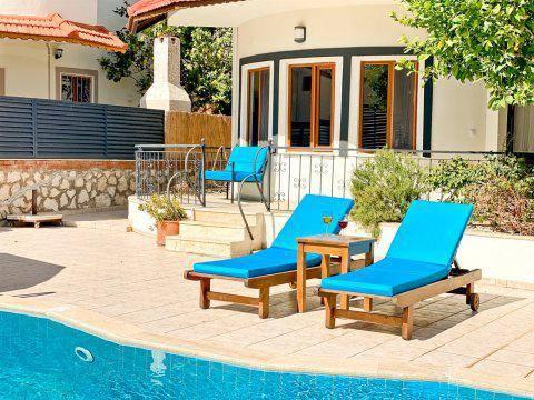 Kaş Kalkan'da Panoramik Deniz Manzaralı, Özel Havuzlu Şık Villa-39896