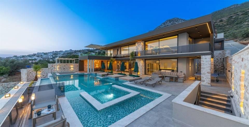 Kalkan Kördere'de Kalabalık Ailelere Uygun, Özel Havuzlu, Lüks Villa-40312