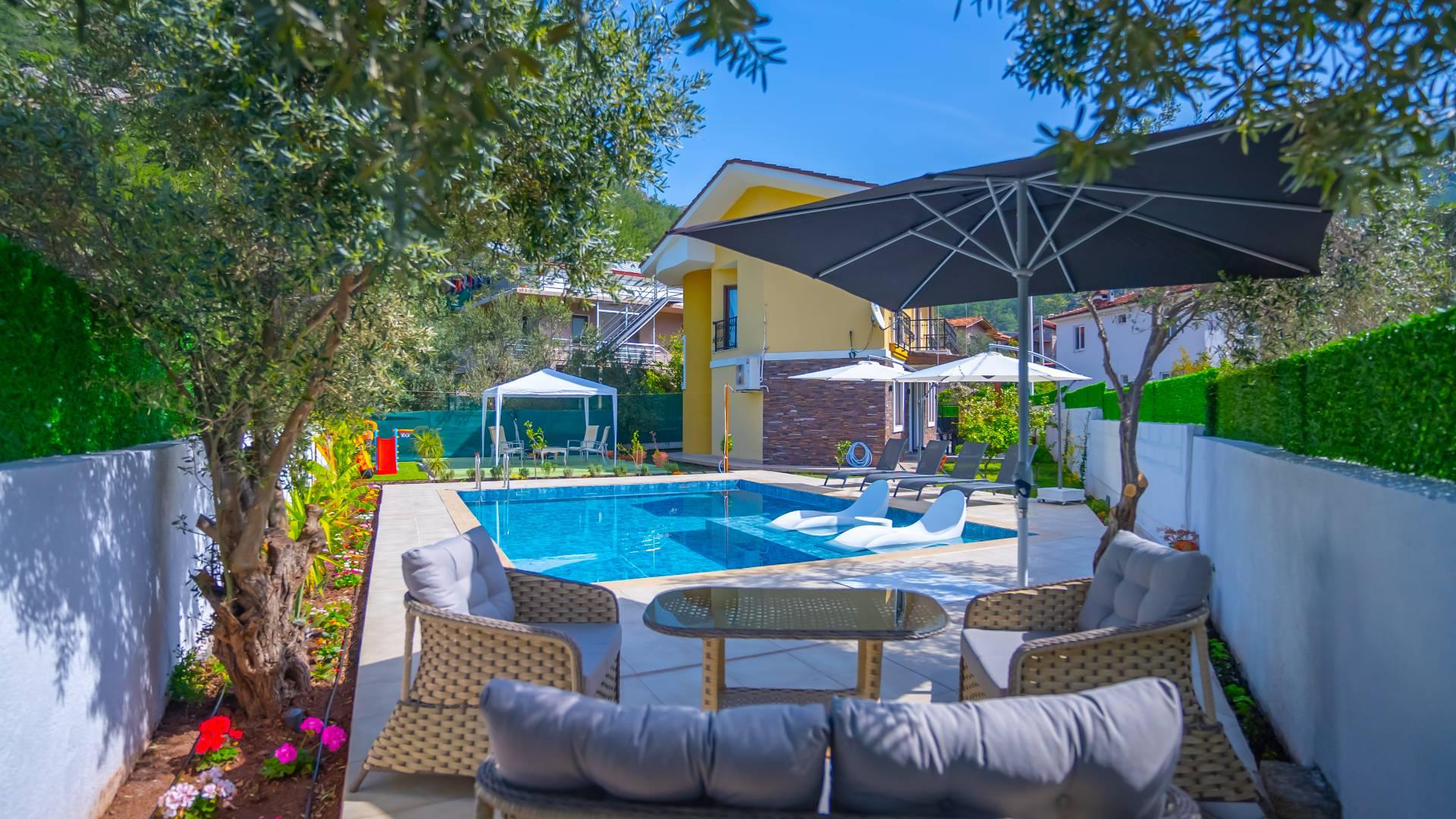 Marmaris Orhaniye'de Kuş Sesleri Eşliğinde, Huzurlu Villa-17707