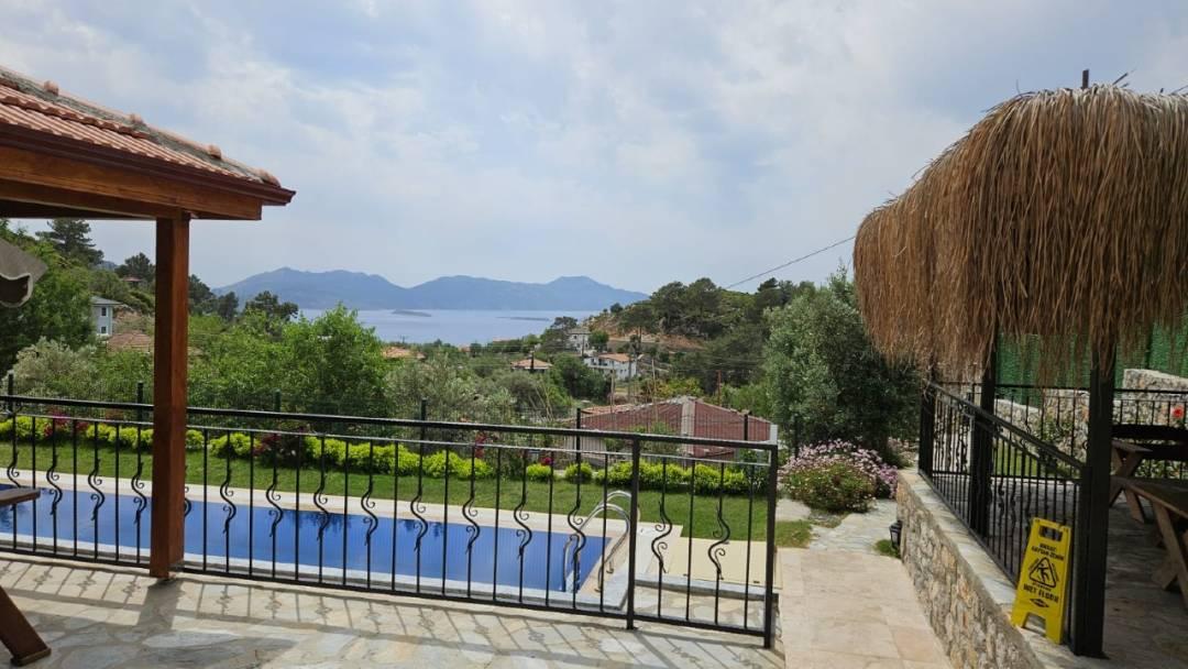 Marmaris Söğüt'te Deniz ve Doğa Manzaralı, Özel Havuzlu, Şık Villa-43588