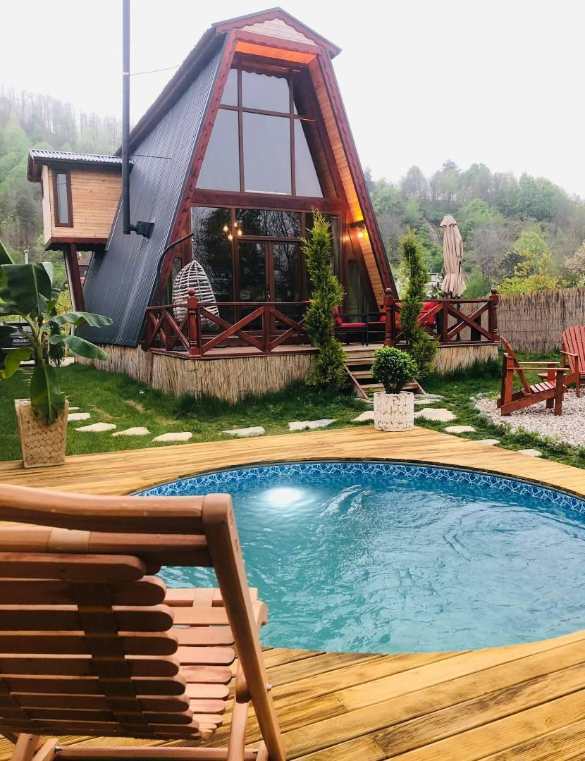 Sapanca Memnuniye'de Isıtmalı Havuzlu, Korunaklı Bungalov-39583