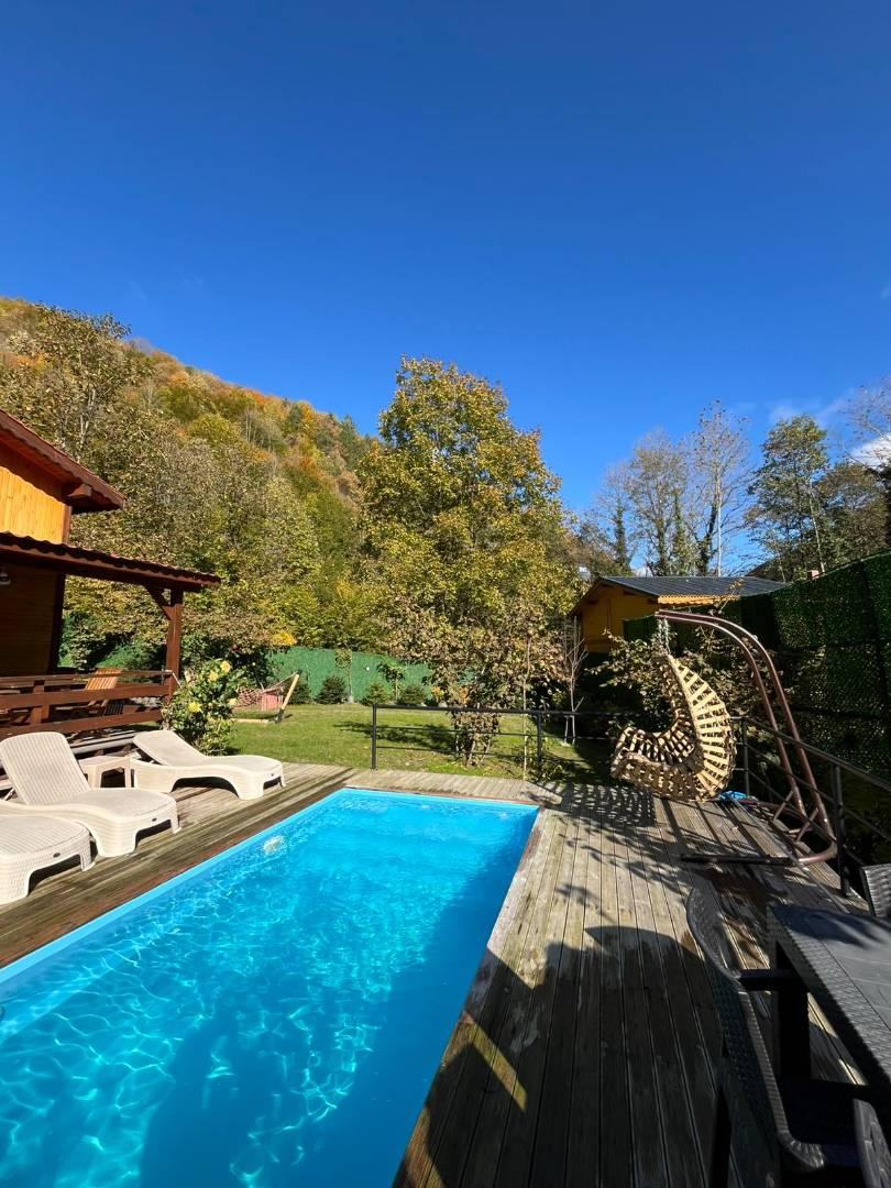 Memnuniye'de Muhteşem Doğa İçerisinde, Isıtmalı Havuzlu, Şık Bungalov-40726