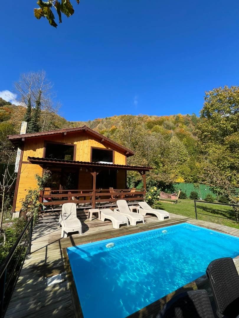 Memnuniye'de Muhteşem Doğa İçerisinde, Isıtmalı Havuzlu, Şık Bungalov-40726