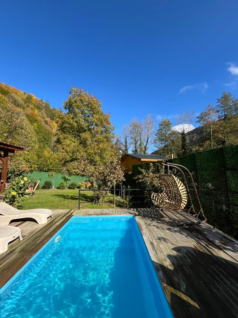 Memnuniye'de Muhteşem Doğa İçerisinde, Isıtmalı Havuzlu, Şık Bungalov-40726