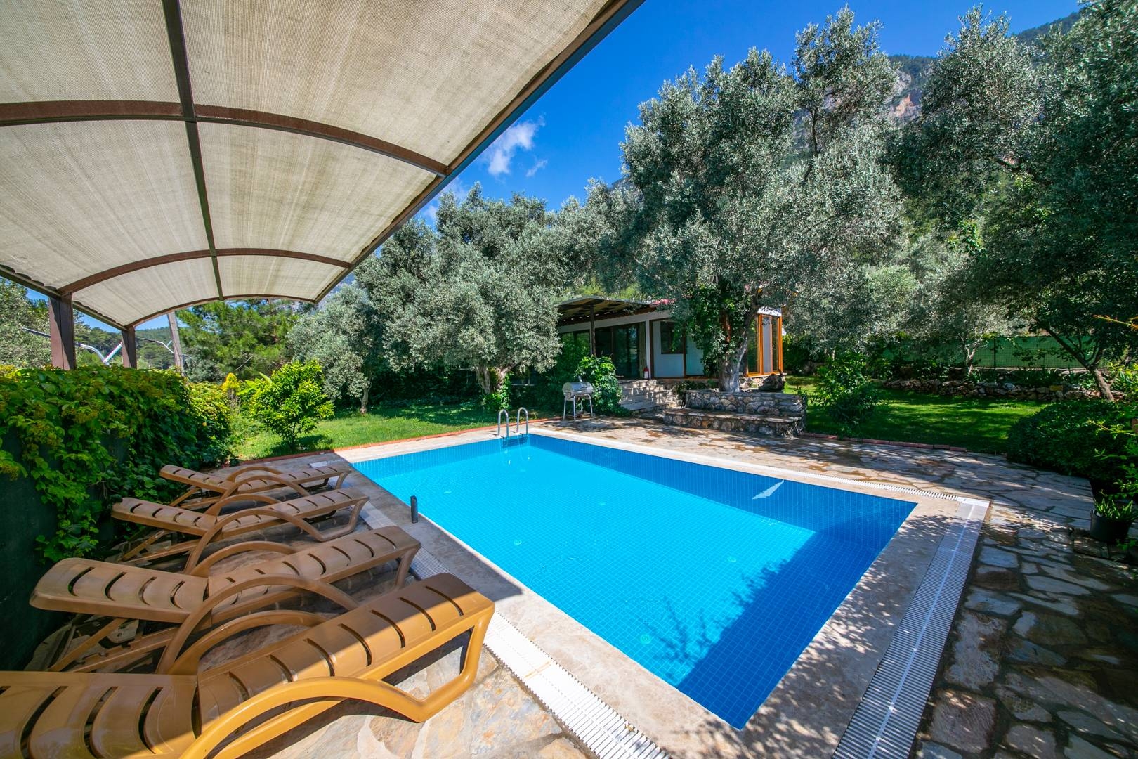 Menteşe Kuyucak'ta Huzurlu Doğada, Kapalı Havuzlu, Bahçeli Villa