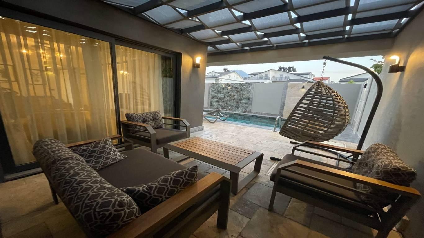 Fethiye Akarca'da Merkezi Konumda, Özel Havuzlu, Jakuzili Villa-39138