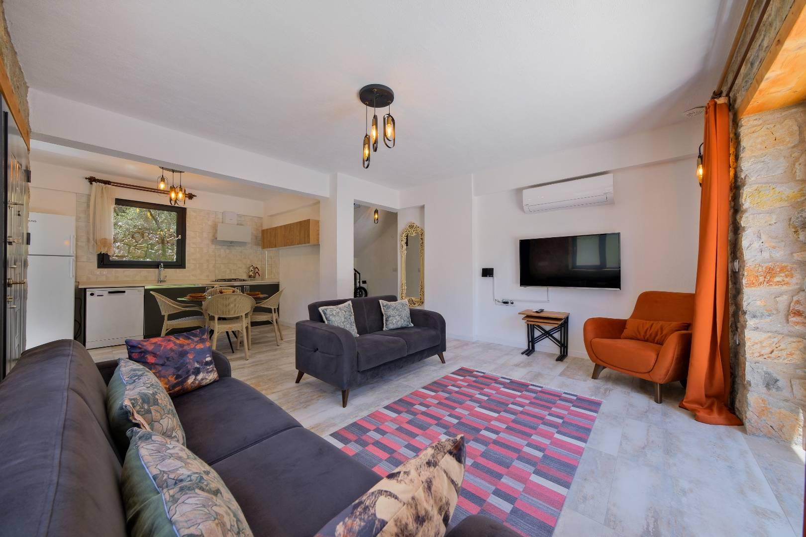 Fethiye'de Yeşillikler İle Dolu Doğada, Özel Havuzlu, Konforlu Villa-36435