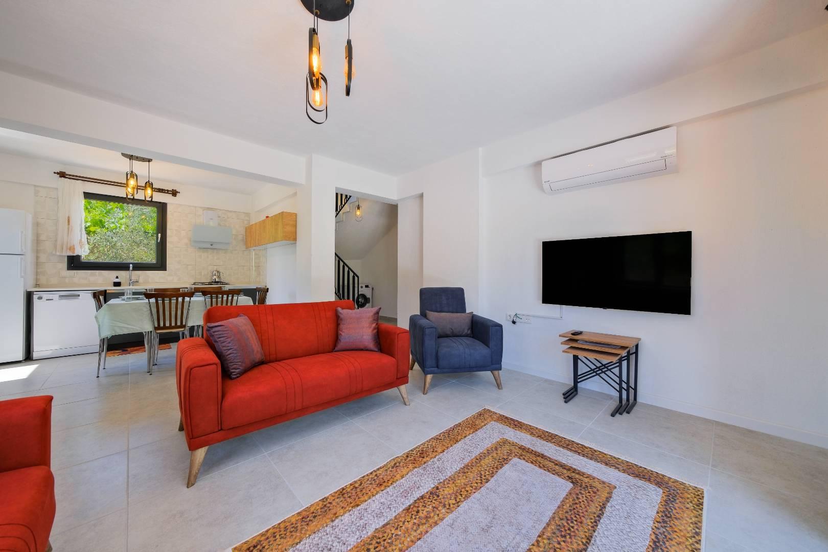 Fethiye Kızılbel'de Huzurlu Doğada, Özel Havuzlu, Modern Villa-38217