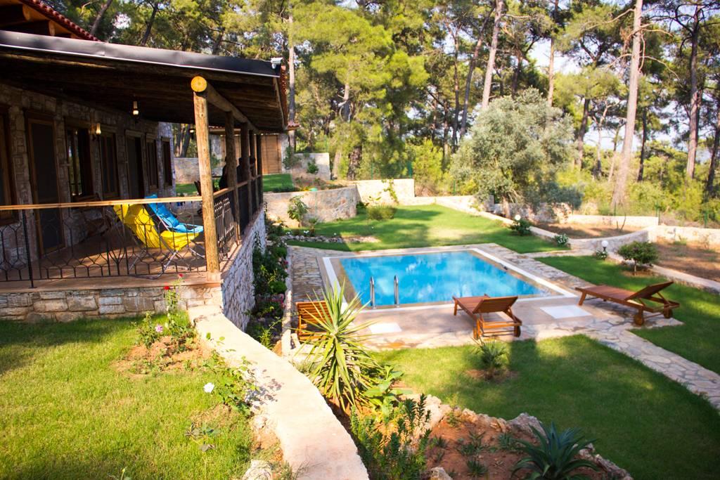 Muğla Menteşe'de Taş Konseptli, Özel Havuzlu, Bahçeli Villa-43761