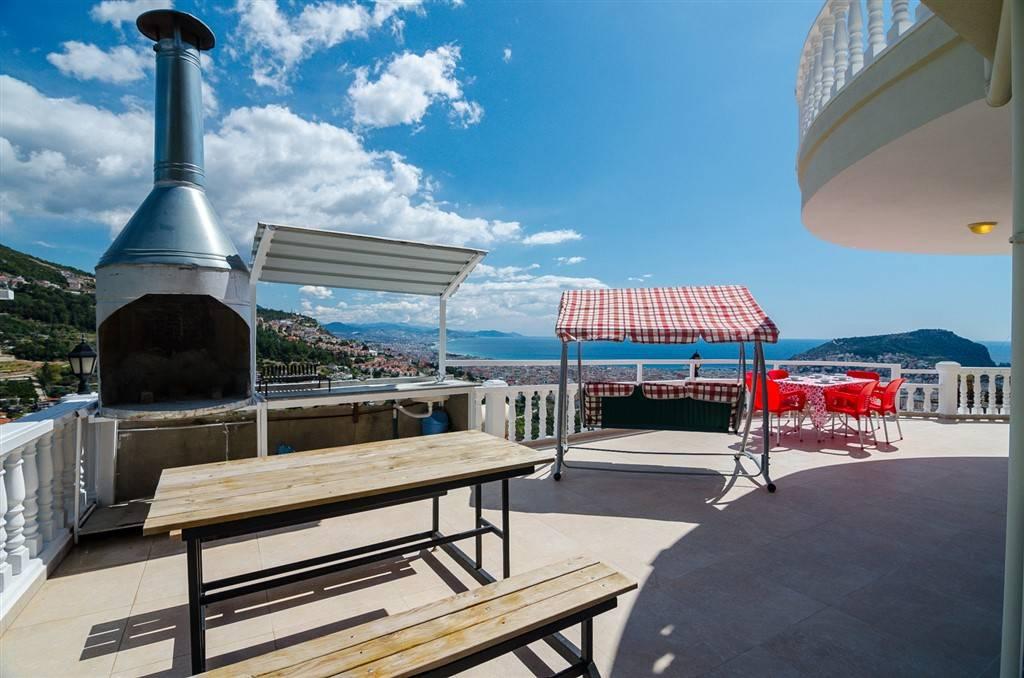 Alanya Sugözü'nde Deniz Manzaralı, Özel Havuzlu, 6 Kişilik Villa-42156