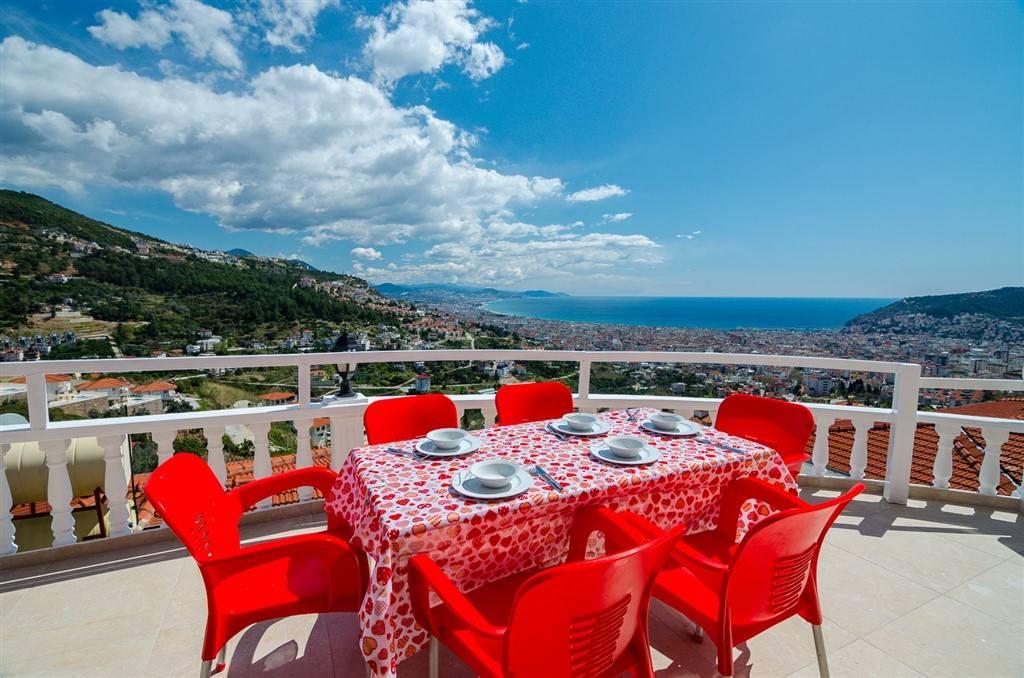 Alanya Sugözü'nde Deniz Manzaralı, Özel Havuzlu, 6 Kişilik Villa-42156