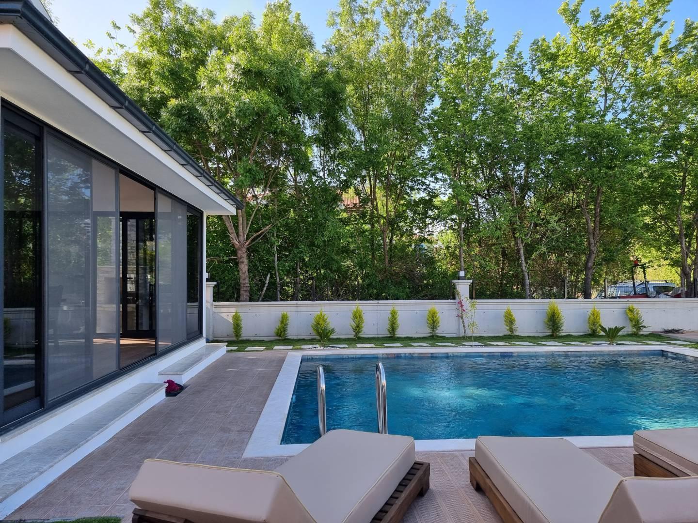 Ortaca Dalyan'da Kalabalık Ailelere Uygun, Özel Havuzlu, Modern Villa-39314