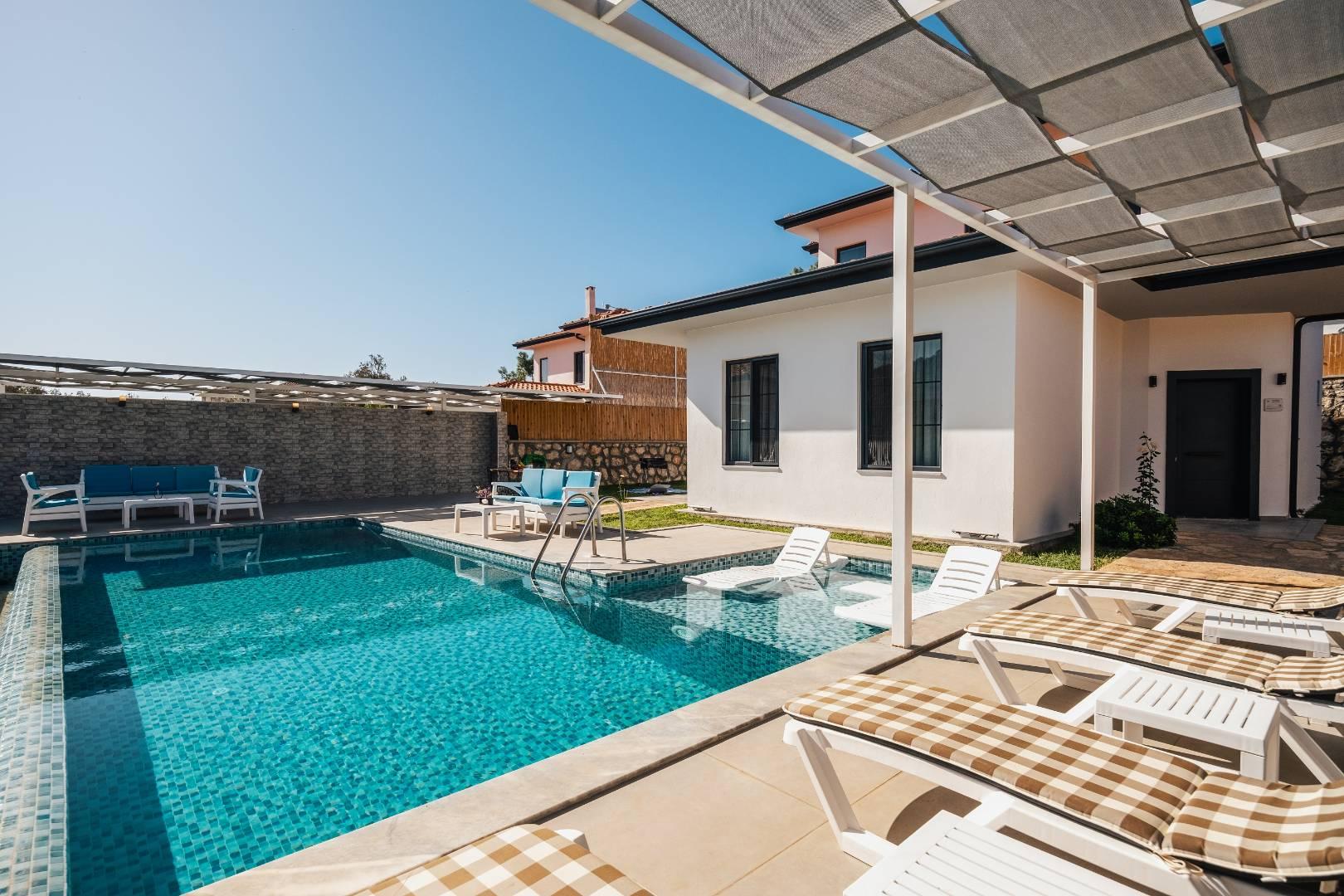 Kaş Patara'da Doğa İçerisinde, Yetişkin ve Çocuk Havuzlu, Şık Villa-40508