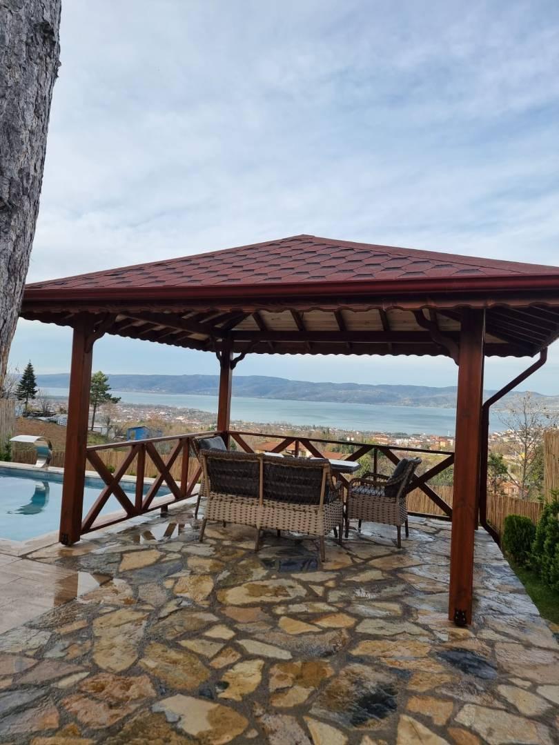 Sapanca Kuruçeşme'de Doğa Manzaralı, Özel Havuzlu, Şömineli Bungalov-34640