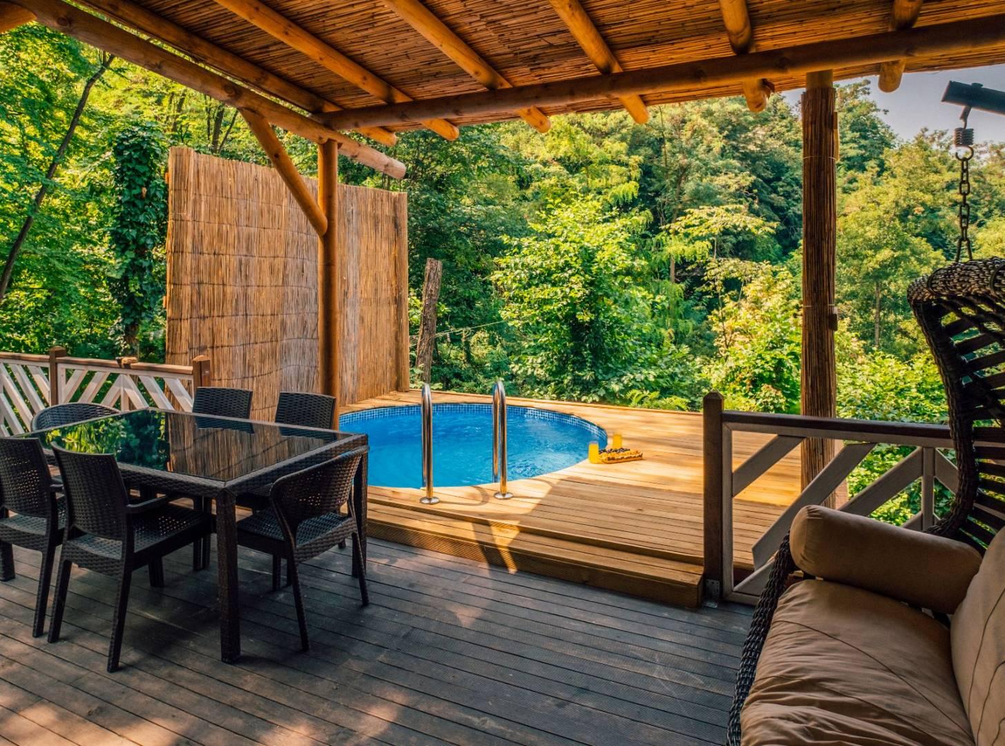 Sapanca'da Balayı Çiftlerine Uygun, Isıtmalı Havuzlu, Lüks Bungalov-36180