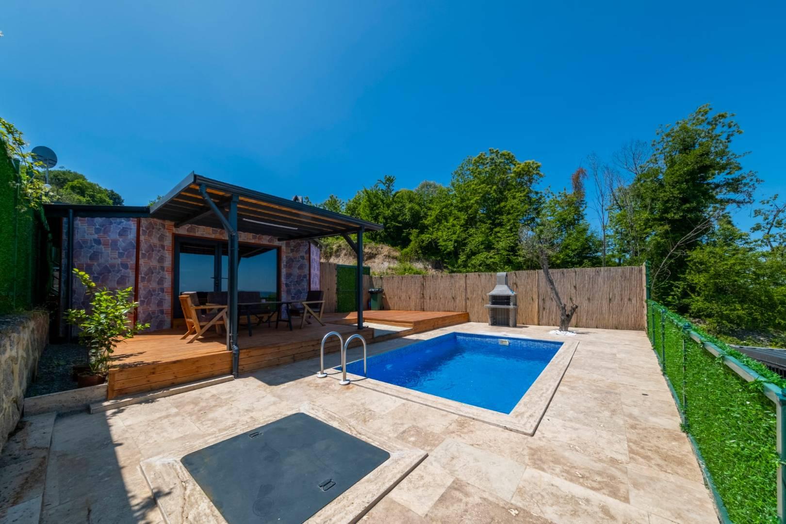 Sapanca Nailiye'de Minimalist Tasarımlı, Özel Havuzlu, 1+0 Villa-43780